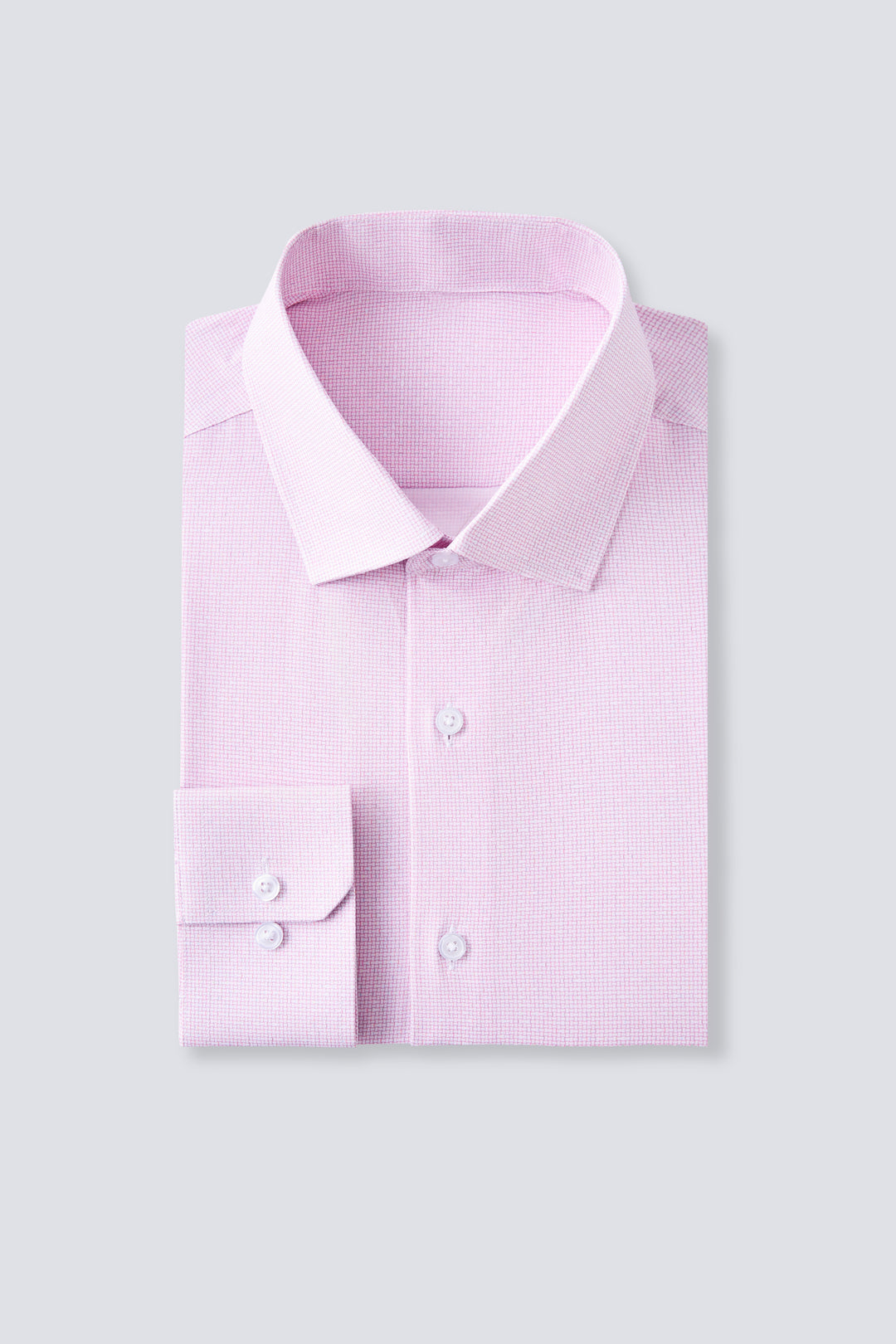 Athletic Pink Weave long sleeve dress shirt