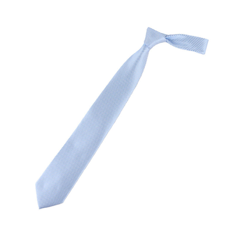 Light Blue Diagonal Stripe Silk Tie – Elegant Neckwear