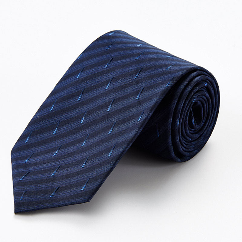 Navy Subtle Pattern Silk Tie – Classic Office Accessory