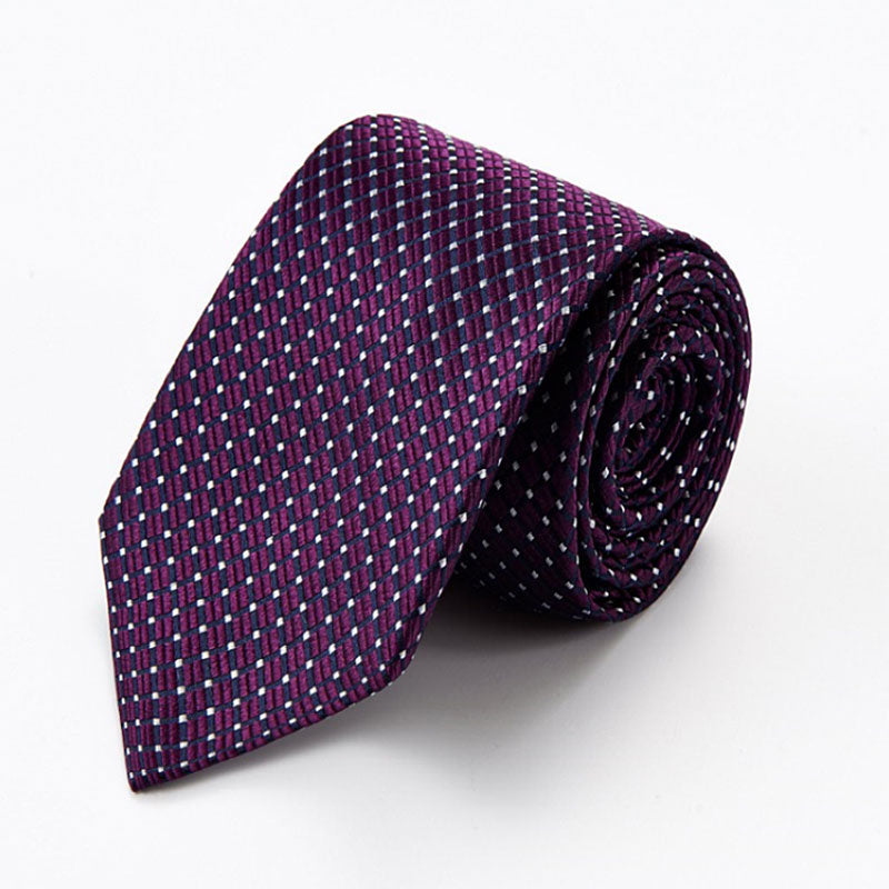 Purple Micro-Pattern Silk Tie – Modern Dress Tie
