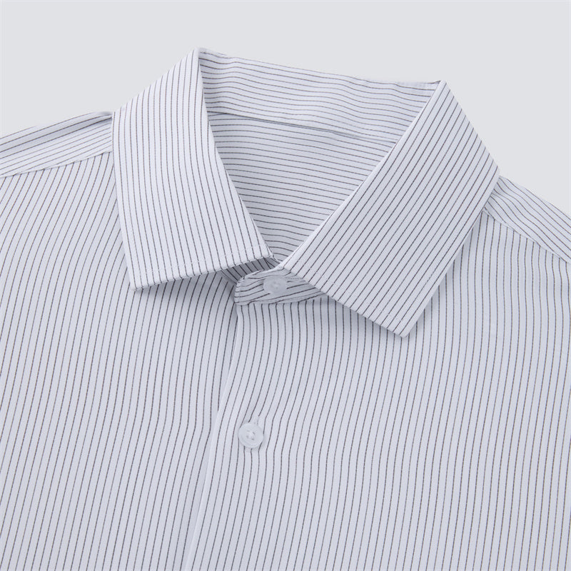 Charcoal Chalked Pinstripe long sleeve dress shirt