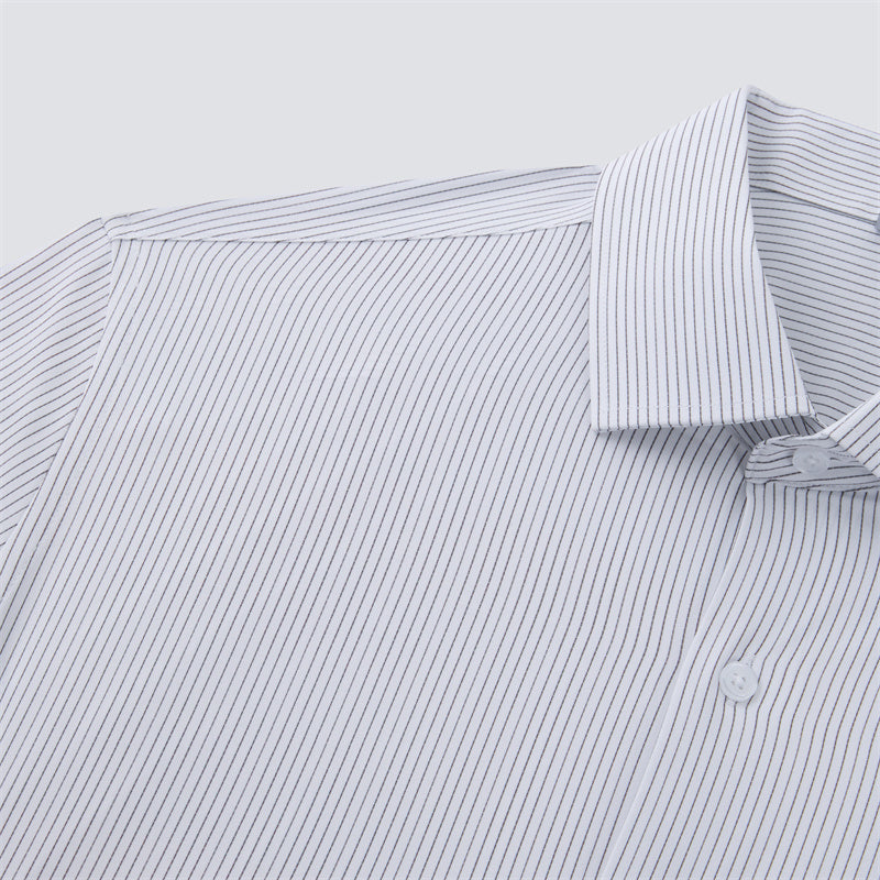 Charcoal Chalked Pinstripe long sleeve dress shirt