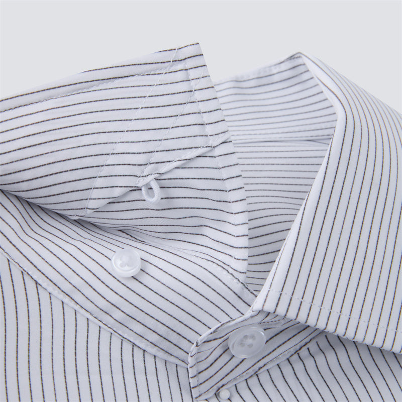 Charcoal Chalked Pinstripe long sleeve dress shirt