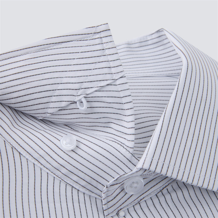 Charcoal Chalked Pinstripe long sleeve dress shirt