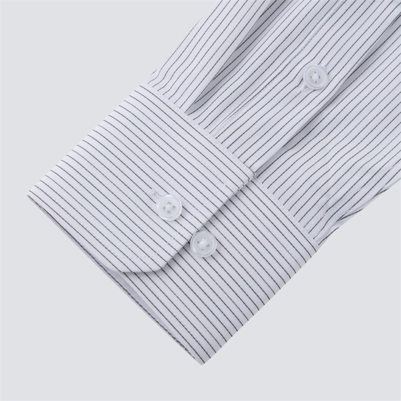 Charcoal Chalked Pinstripe long sleeve dress shirt