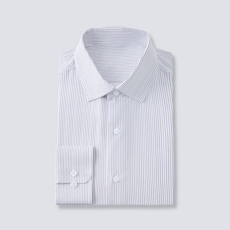 Charcoal Chalked Pinstripe long sleeve dress shirt