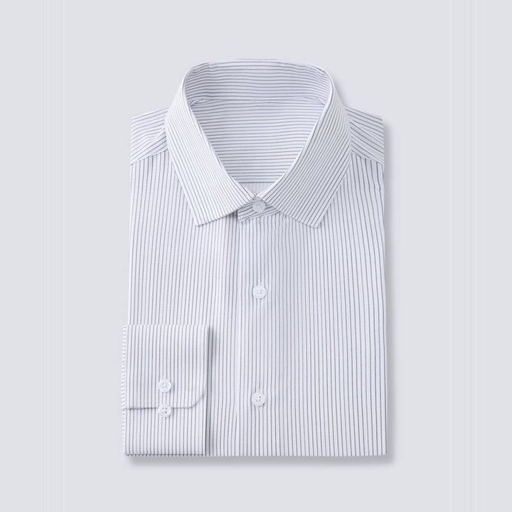 Charcoal Chalked Pinstripe long sleeve dress shirt