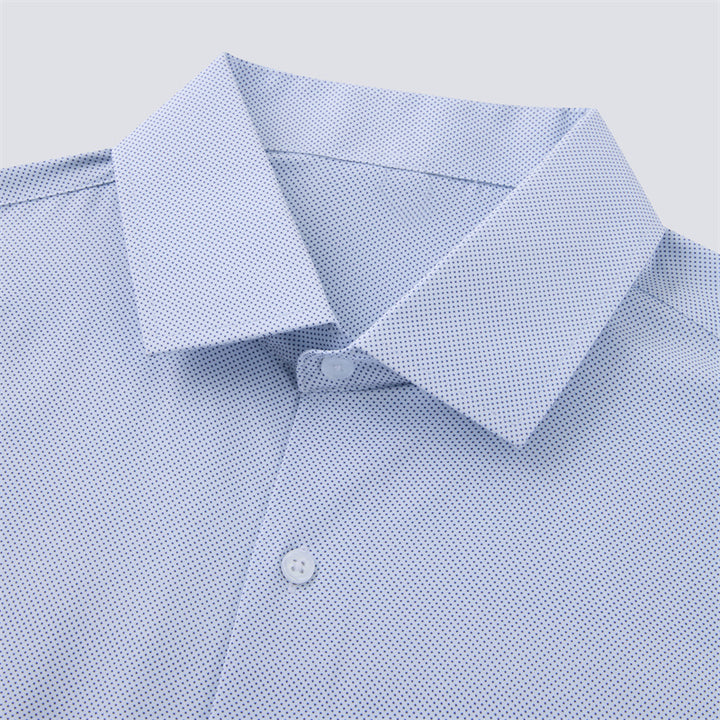 Mini Navy Dot Long Dress shirt