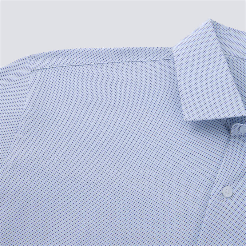 Mini Navy Dot Long Dress shirt