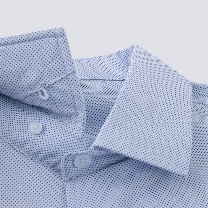 Mini Navy Dot Long Dress shirt