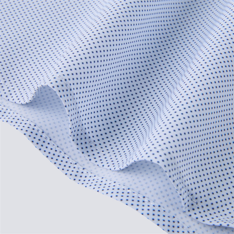 Mini Navy Dot Long Dress shirt