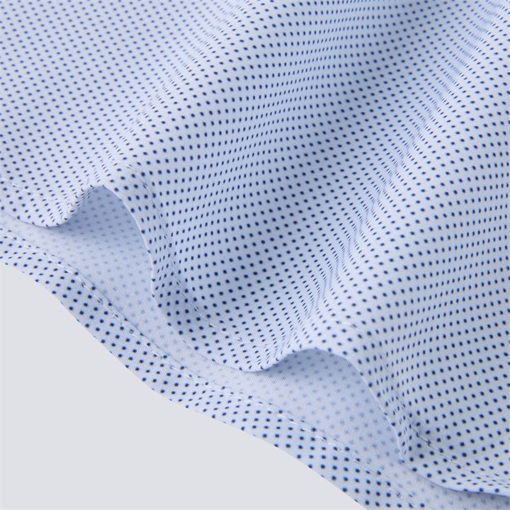 Mini Navy Dot Long Dress shirt