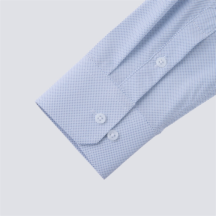 Mini Navy Dot Long Dress shirt