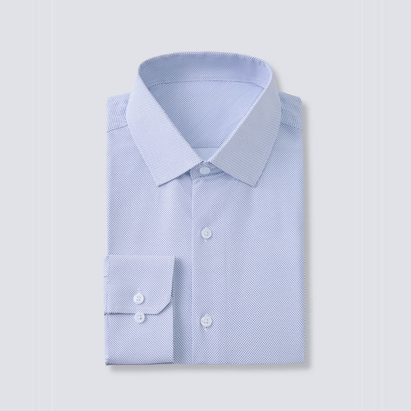 Mini Navy Dot Long Dress shirt