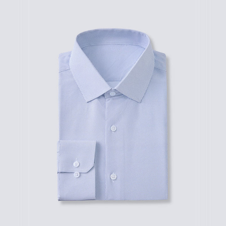 Mini Navy Dot Long Dress shirt