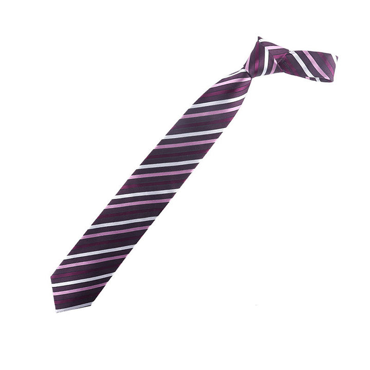 Black Purple Stripe Silk Tie – Stylish Formal Tie