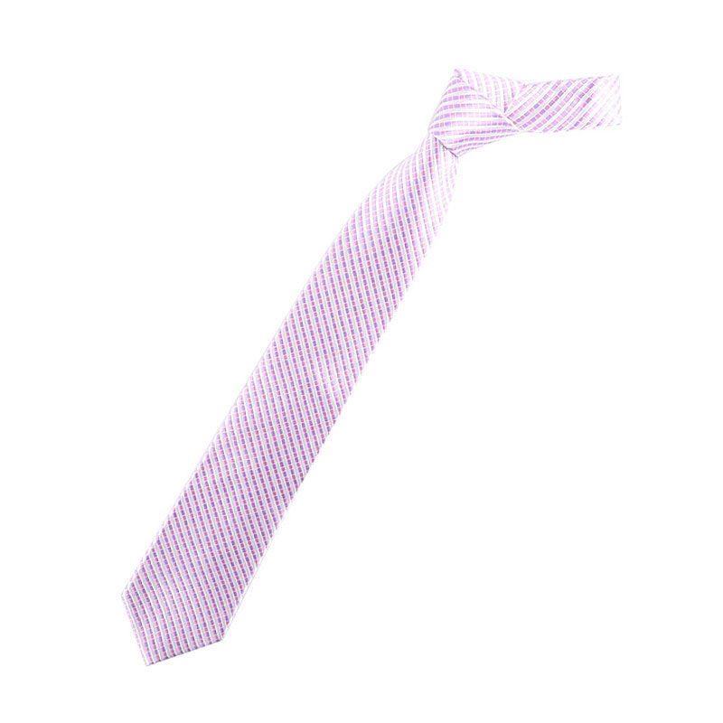Lavender Micro-Check Silk Tie – Sophisticated Business Tie
