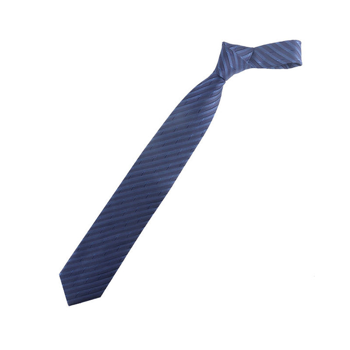 Navy Subtle Pattern Silk Tie – Classic Office Accessory
