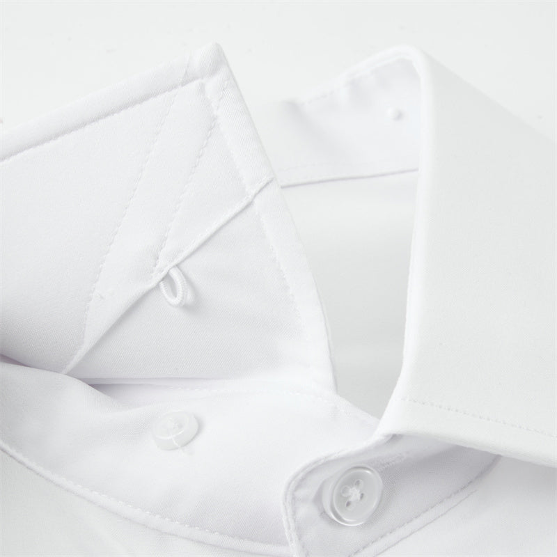 Pure White Long sleeve Dress Shirt