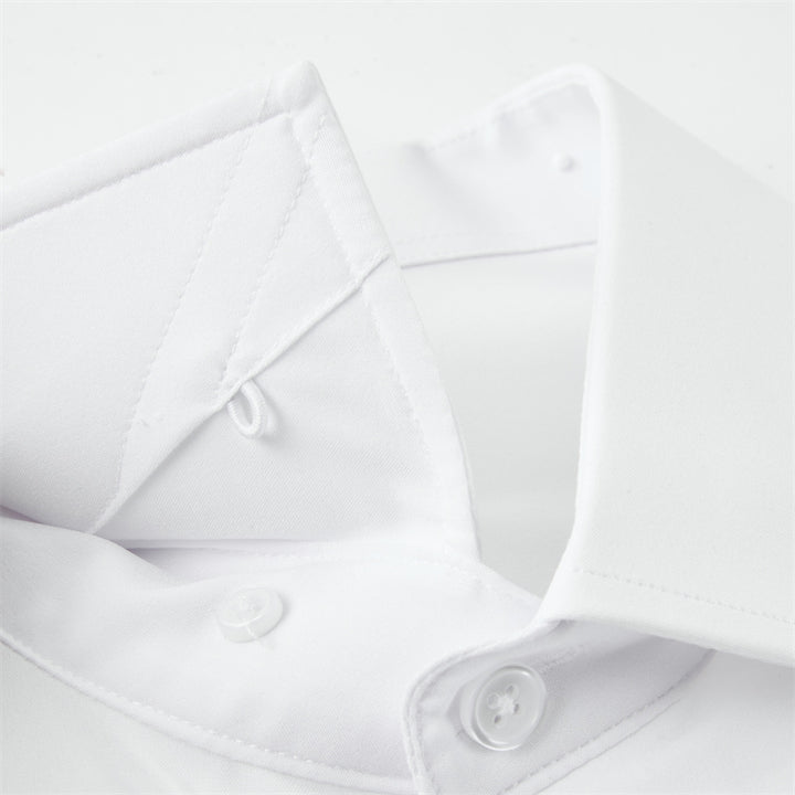 Pure White Long sleeve Dress Shirt
