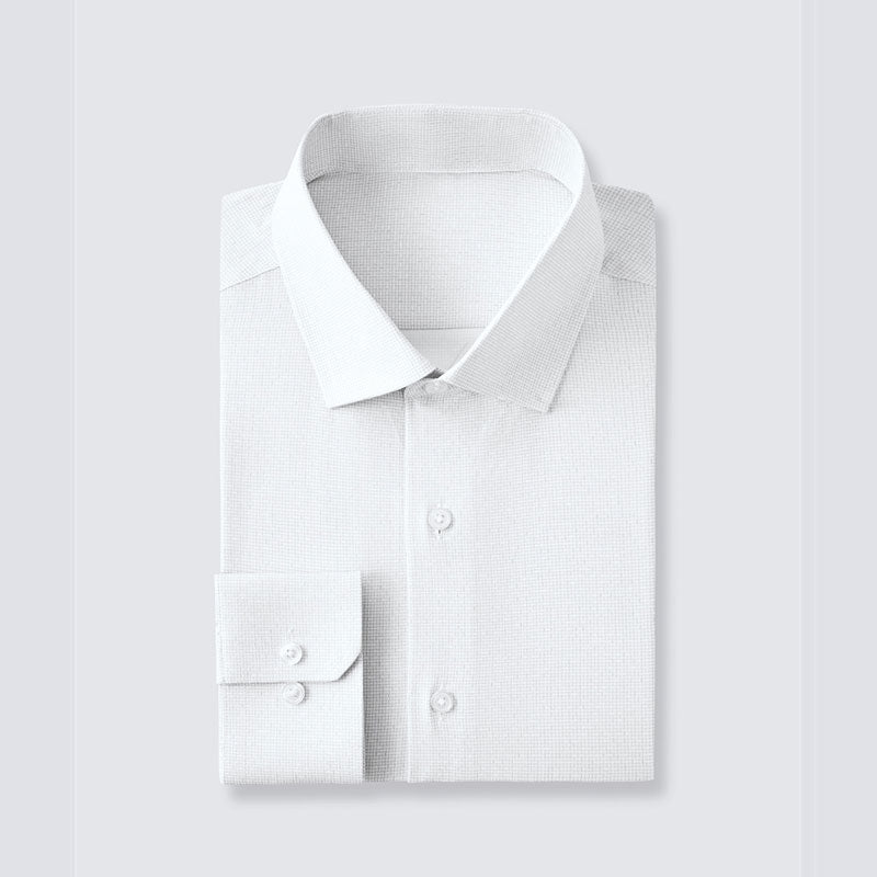 Pure White Long sleeve Dress Shirt