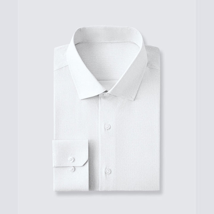 Pure White Long sleeve Dress Shirt
