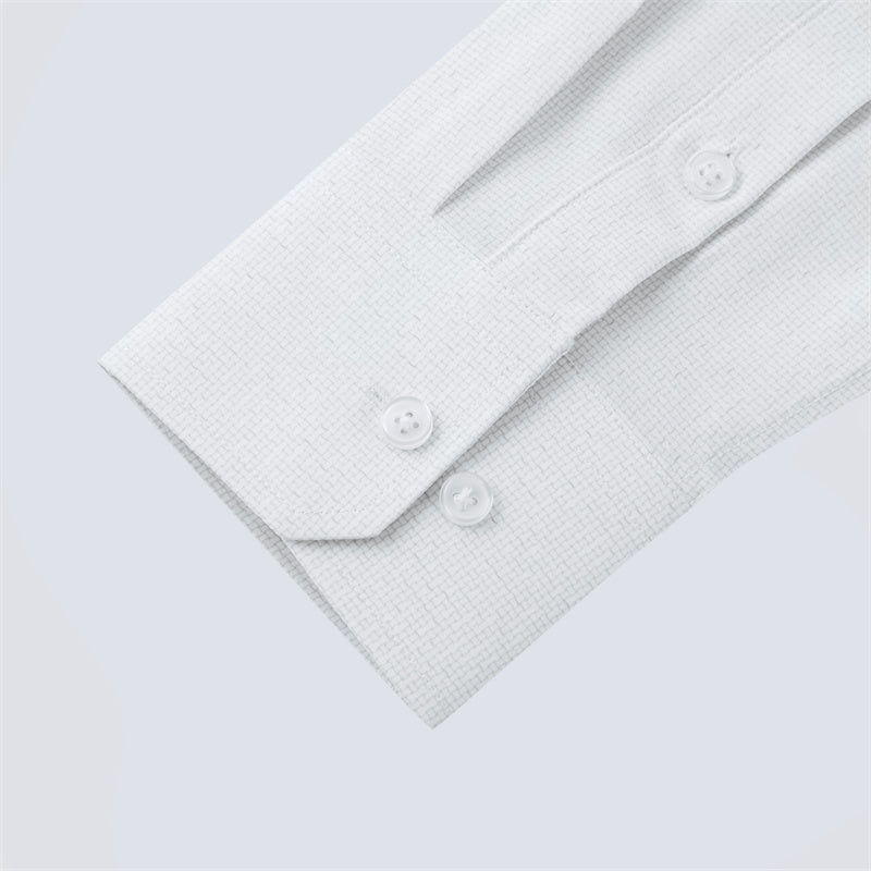 Pure White Long sleeve Dress Shirt