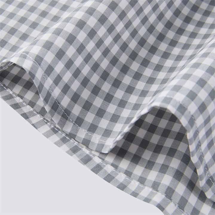 Forest Green Gingham Long Sleeve Dress Shirt