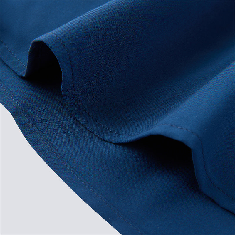 Solid Navy Long Sleeve Dress shirt