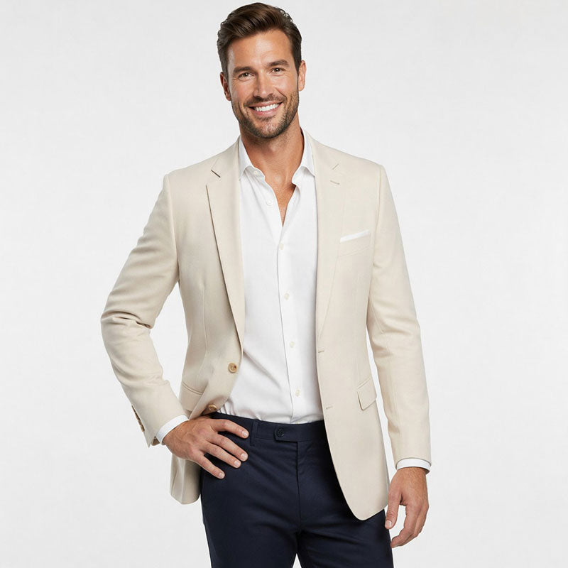 Athletic Fit Stretch Blazer – Lightweight Heathered Bamboo