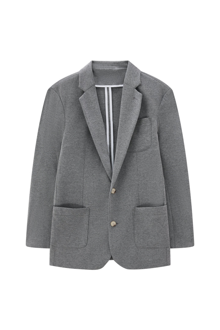Athletic Casual Men’s Blazer -Light Grey