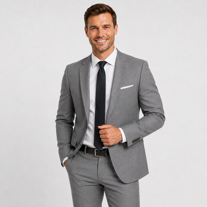 Athletic Fit Stretch Blazer – Heathered Grey - Town Hill