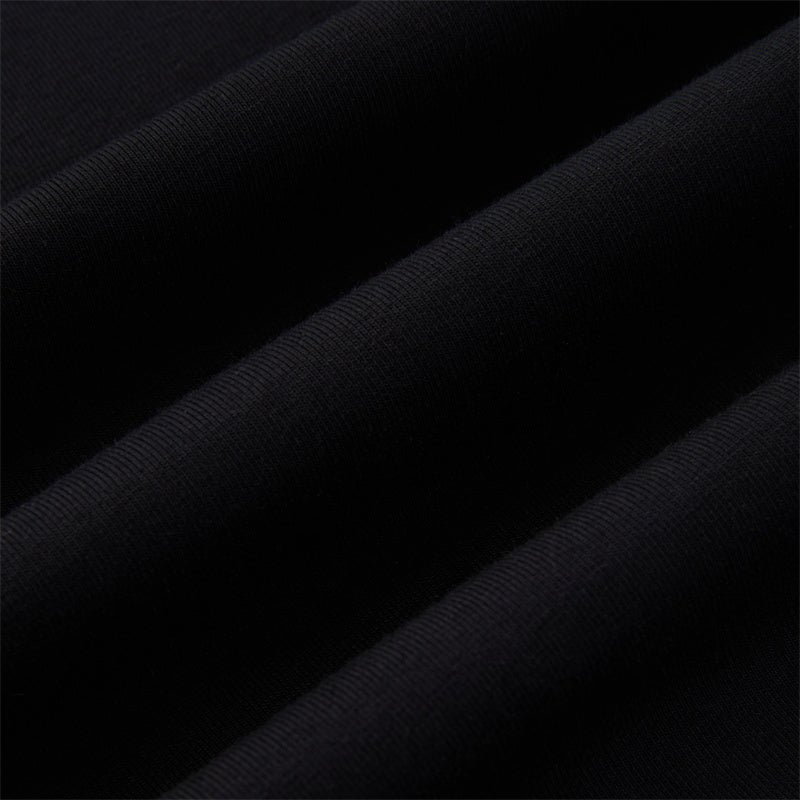 Black Cotton/Spendex Button Down Short Sleeves Casual Shirt-Black