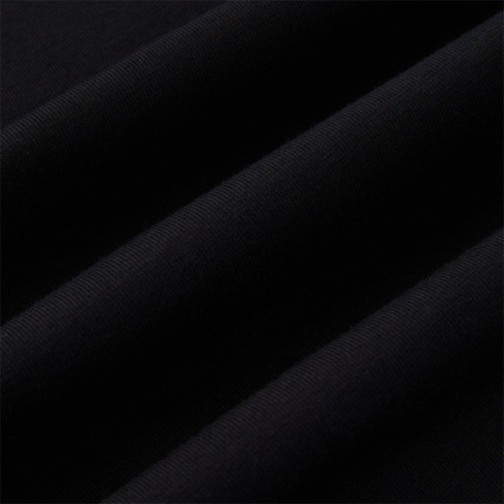 Black Cotton/Spendex Button Down Short Sleeves Casual Shirt-Black