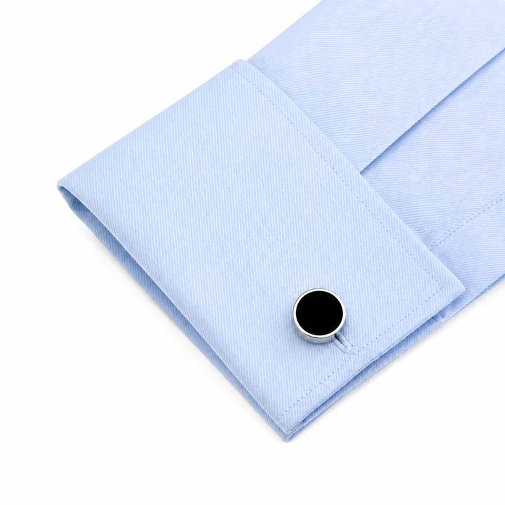 Black Circle Cuff Links (Set of 2) - Town Hill