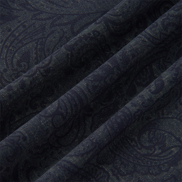 Charcoal Jacquard Short Sleeve Polo