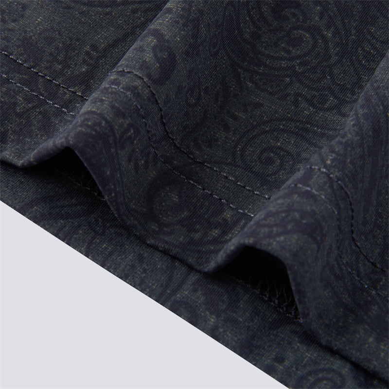 Charcoal Jacquard Short Sleeve Polo