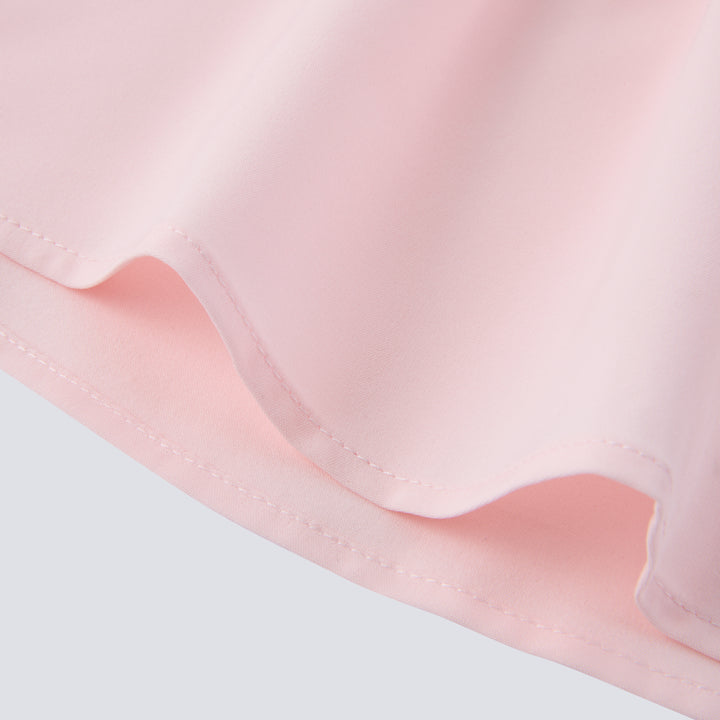 Solid Pink Long Sleeve Dress Shirt - Town Hill