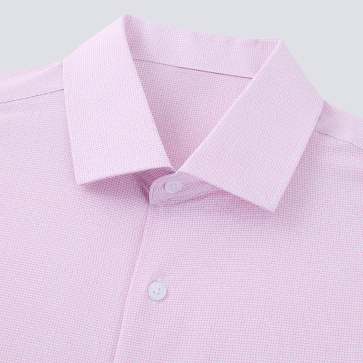 Athletic Pink Weave long sleeve dress shirt