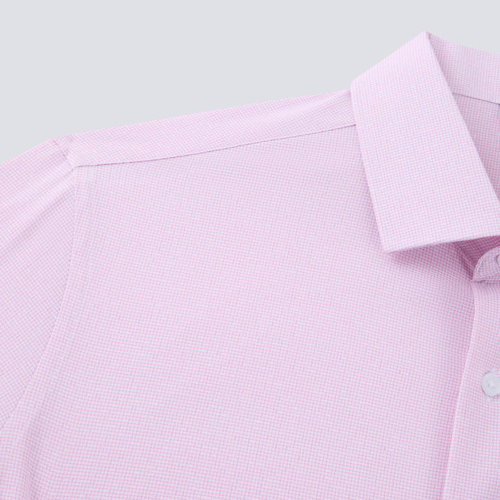 Athletic Pink Weave long sleeve dress shirt
