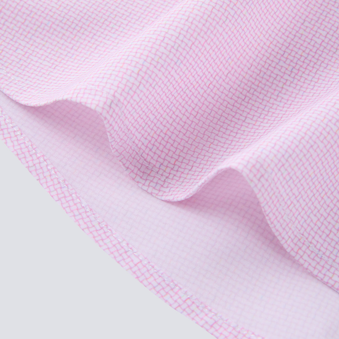 Athletic Pink Weave long sleeve dress shirt