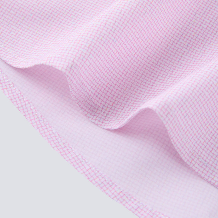 Athletic Pink Weave long sleeve dress shirt