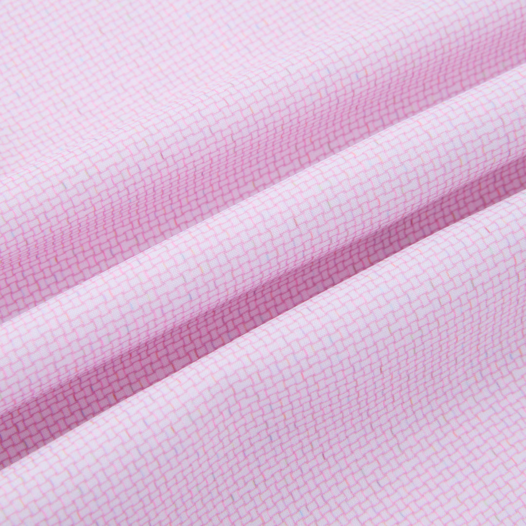 Athletic Pink Weave long sleeve dress shirt