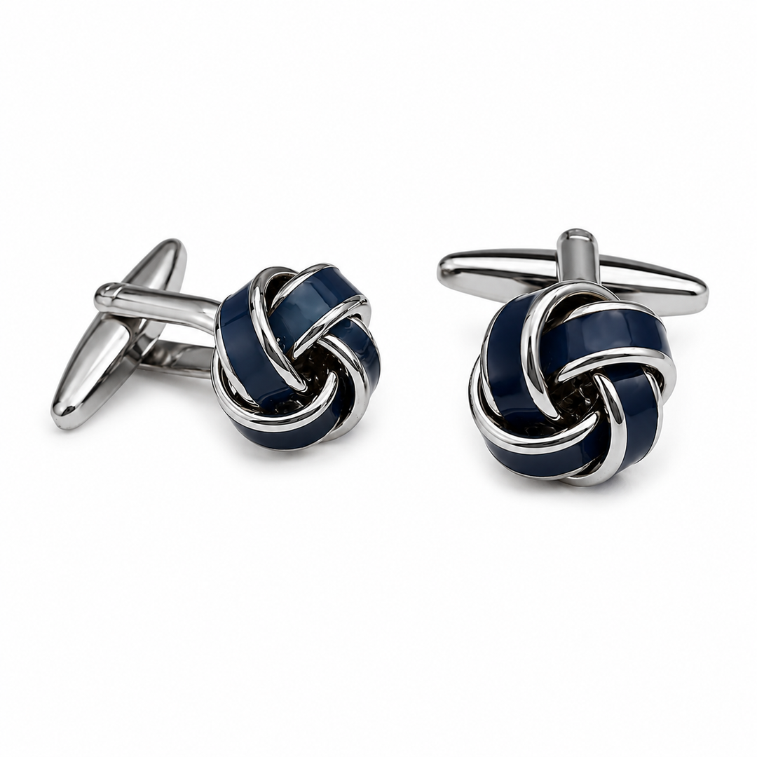 Navy Knot Cuff Links (Set of 2) - Town Hill