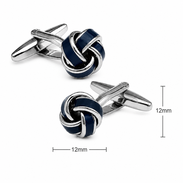 Navy Knot Cuff Links (Set of 2) - Town Hill