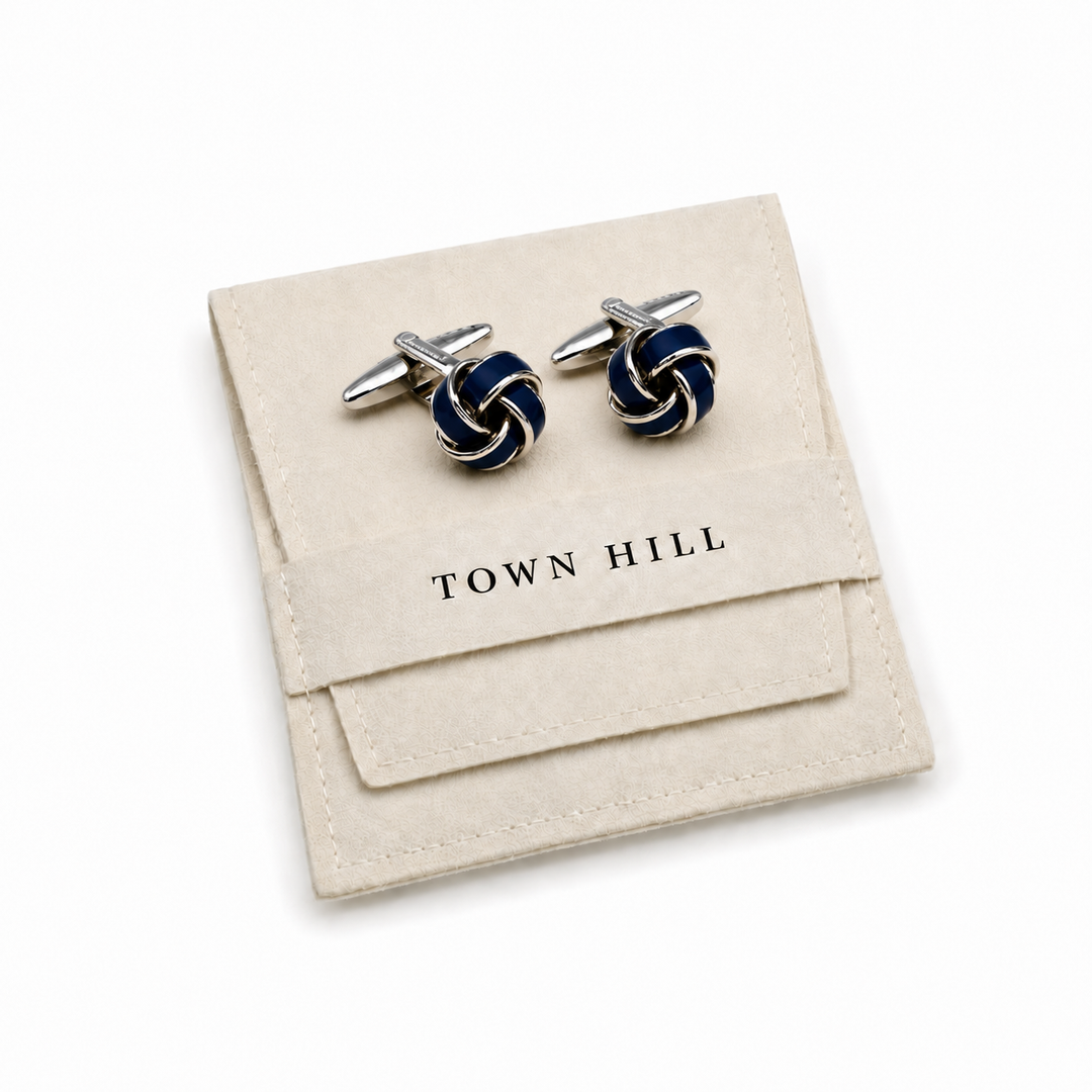 Navy Knot Cuff Links (Set of 2) - Town Hill