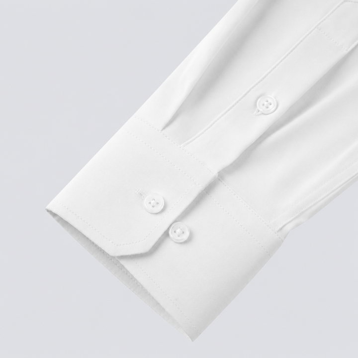 Athletic Fit White Stretch Dress Shirt