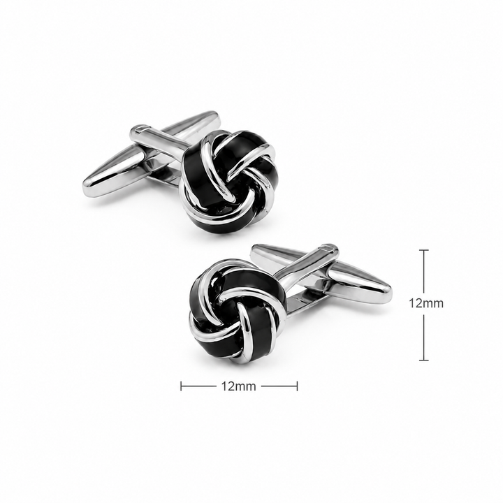 Black Knot Cuff Links (Set of 2) - Town Hill