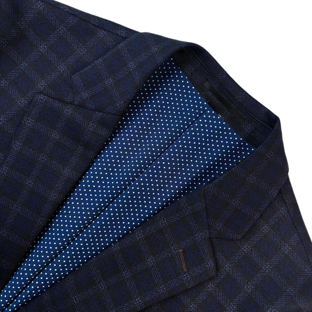 Athletic Fit Stretch Blazer – Blue Plaid - Town Hill