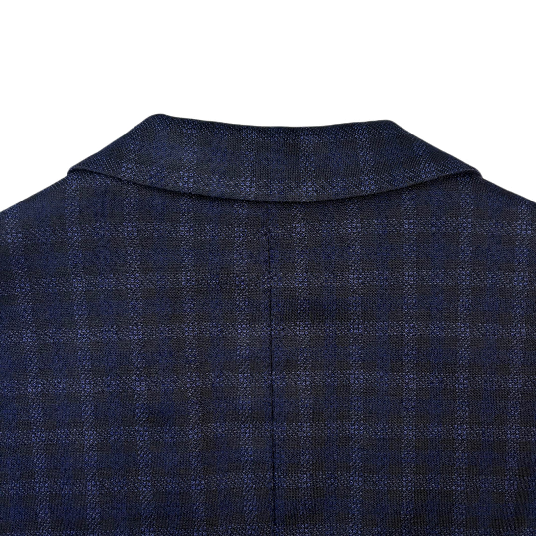 Athletic Fit Stretch Blazer – Blue Plaid - Town Hill
